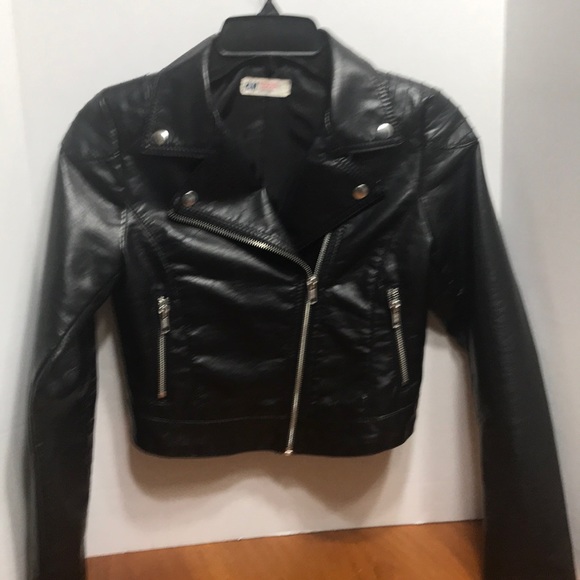 H&M Other - H&M Black Biker Jacket Size Youth 11-12 (Grease)